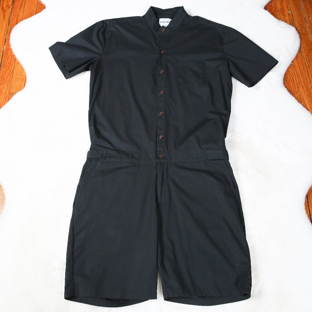 ROMPER JACK The Original Male Romper in Black | Size Large